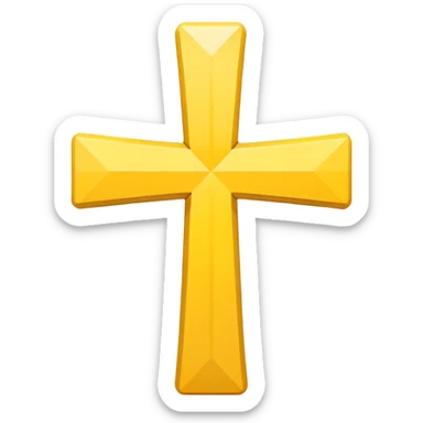 yellow diagonal cross symbol sticker
