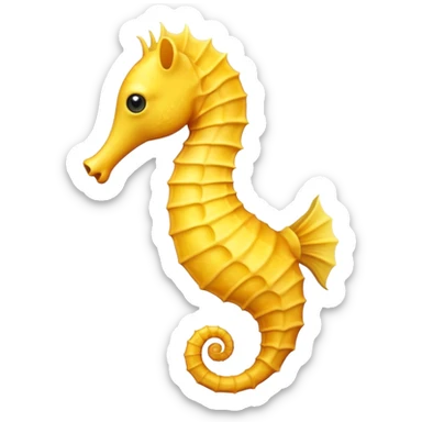 A yellow seahorse sticker