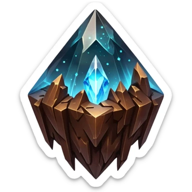 dark brown nebula crystal shard sticker