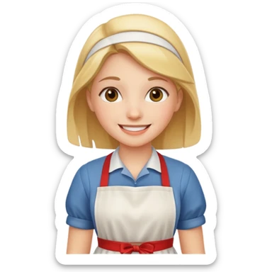 girl with apron sticker