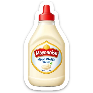 mayonnaise sauce bottle sticker