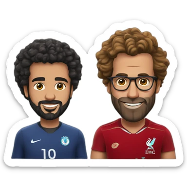 mo Salah and pregnant jurgen klopp sticker