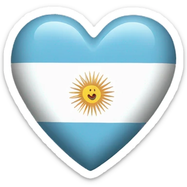 Heart with Argentina flag  sticker