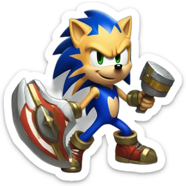 Sonic the hedgehog Warhammer sticker