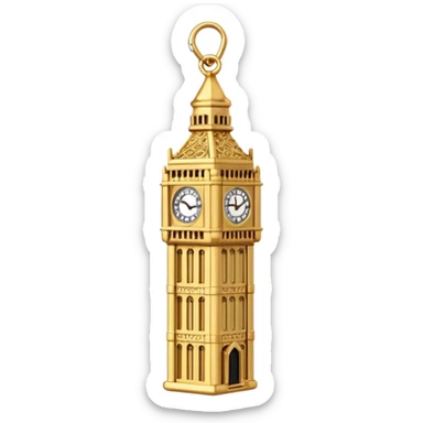 A miniature Big Ben tower charm with golden details



 sticker