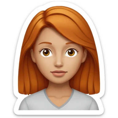 light tanned ginger haired women sticker