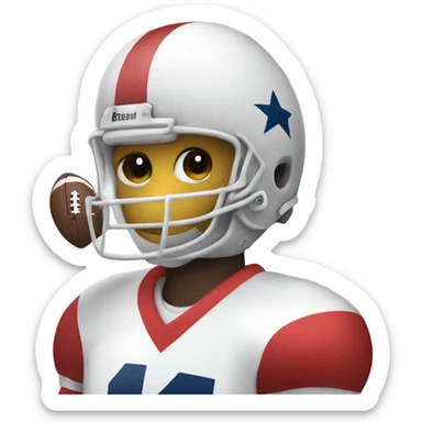 white chess pawn wearing american football gear sticker
