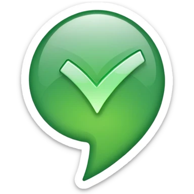 green check mark sticker