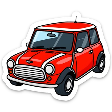 Mini cooper red sticker