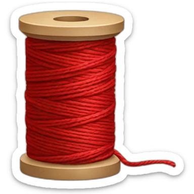 red thread spool sticker