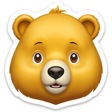 Yellow bear sticker