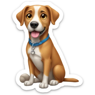 A dog chilling on a summer sticker