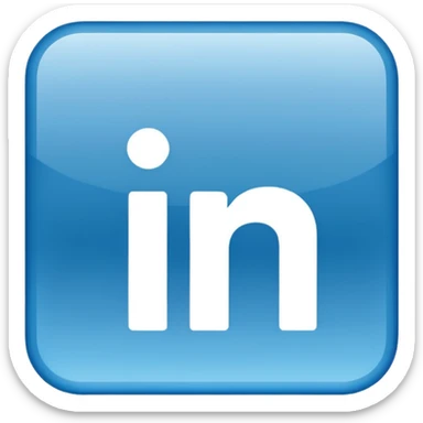 LinkedIn logo, simple, blue and white colors sticker