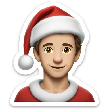 Tom Holland as santa claus sticker