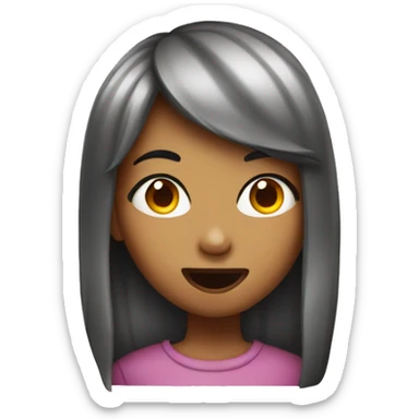 girl sticking tongue out sticker