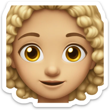 cute little girl sticker