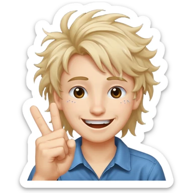 grinning face with tears of joy, showing the middle finger sticker