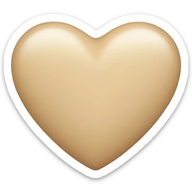 beige heart sticker