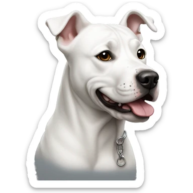 White-black amstaff sticker