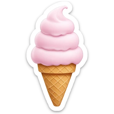 Pale pink ice cream sticker