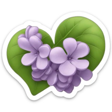 Lilac hearr sticker