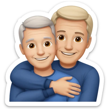 father-in-law and son-in-law hugging sticker