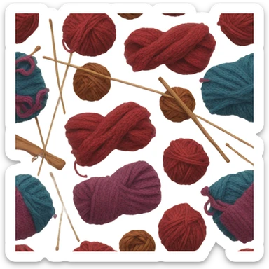 Knitting sticker