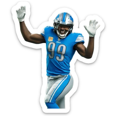 Detroit Lions beating jaguars  sticker