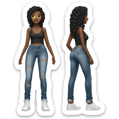 Amiri jeans women sticker