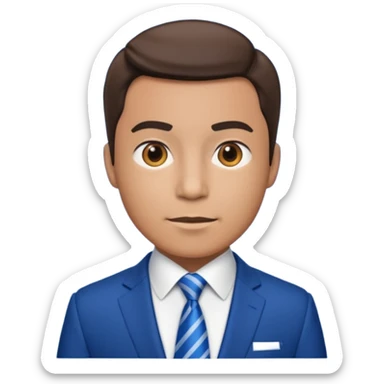 tv news moderator in blue suit sticker