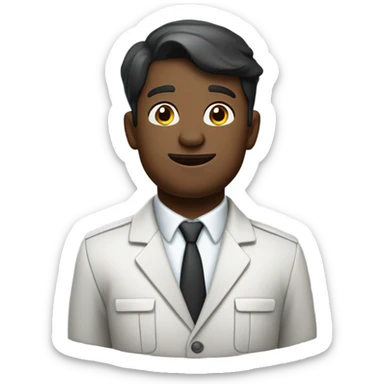 Milkman in a suit ready for interview  sticker