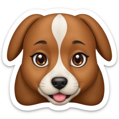 dog wearing makeup sticker