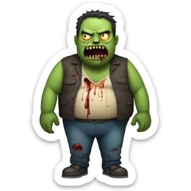 Fat  body zombie sticker