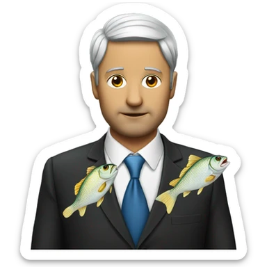 Lawyer with fish on head sticker