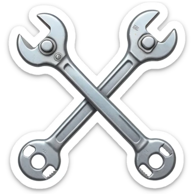 make me a retro-style wrench sticker