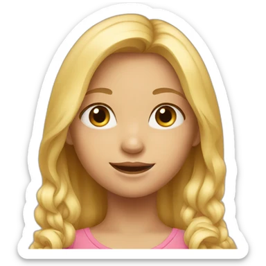 A blond girl child sticker