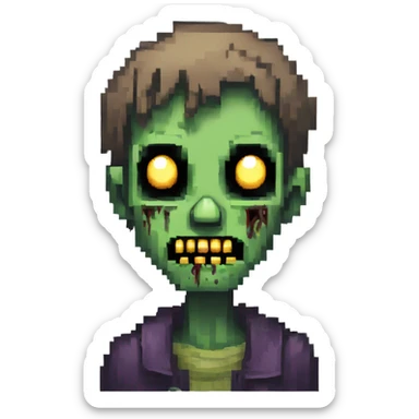 Undead Zombie pixel art 48 sticker