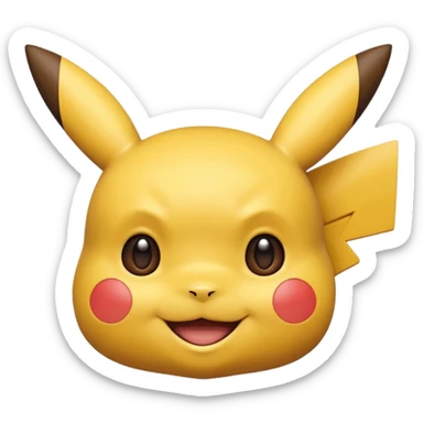 Pikachu version ios avec que la tête  sticker