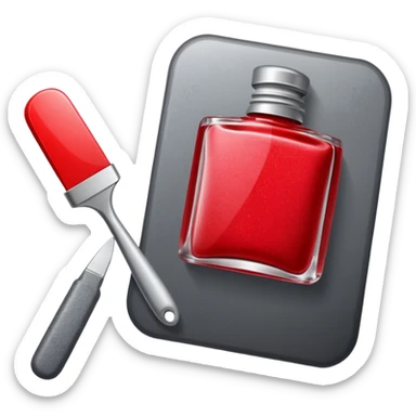 Create an icon with tools used by manicurists sticker