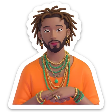 Brent Faiyaz with short dreads and jewelry sticker