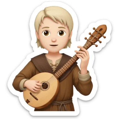 medieval bard sticker