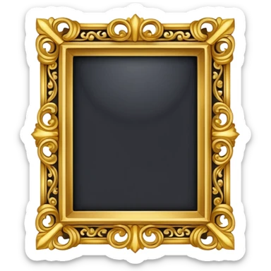 golden frame sticker