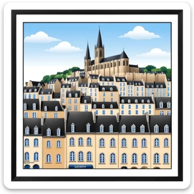 quimper brittany realistic sticker