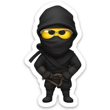 Ninja con bufanda y gafas sticker