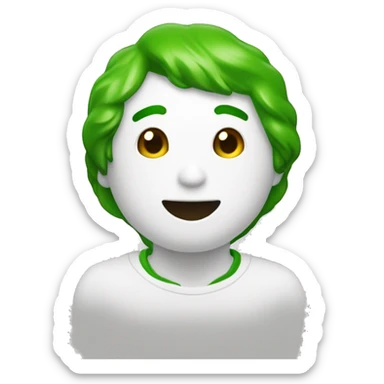 Quiero un corazon blanco con uno verde chiquito dentro del blamco sticker