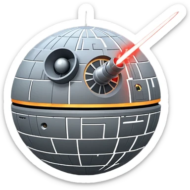 Death star firing at usa sticker