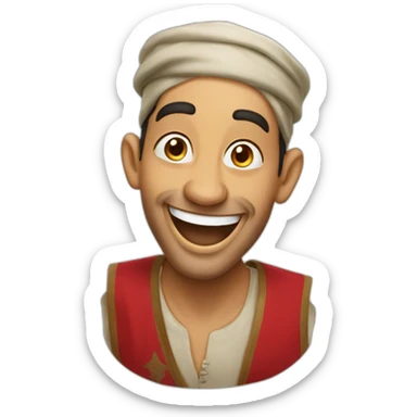 Morocco dude laughing out loud sticker