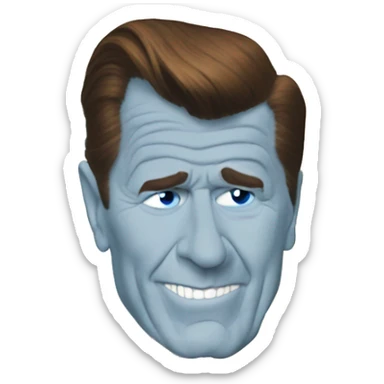 Ronald Reagan is scared blue eyes sticker