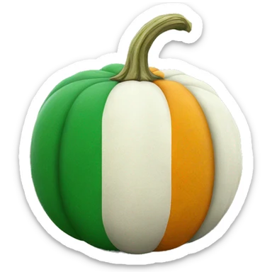 Irish flag Pumpkin  sticker