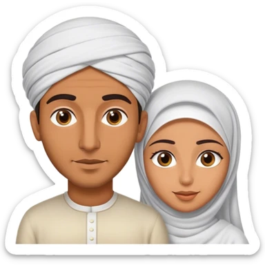 Arab man with muslim wife italian sticker